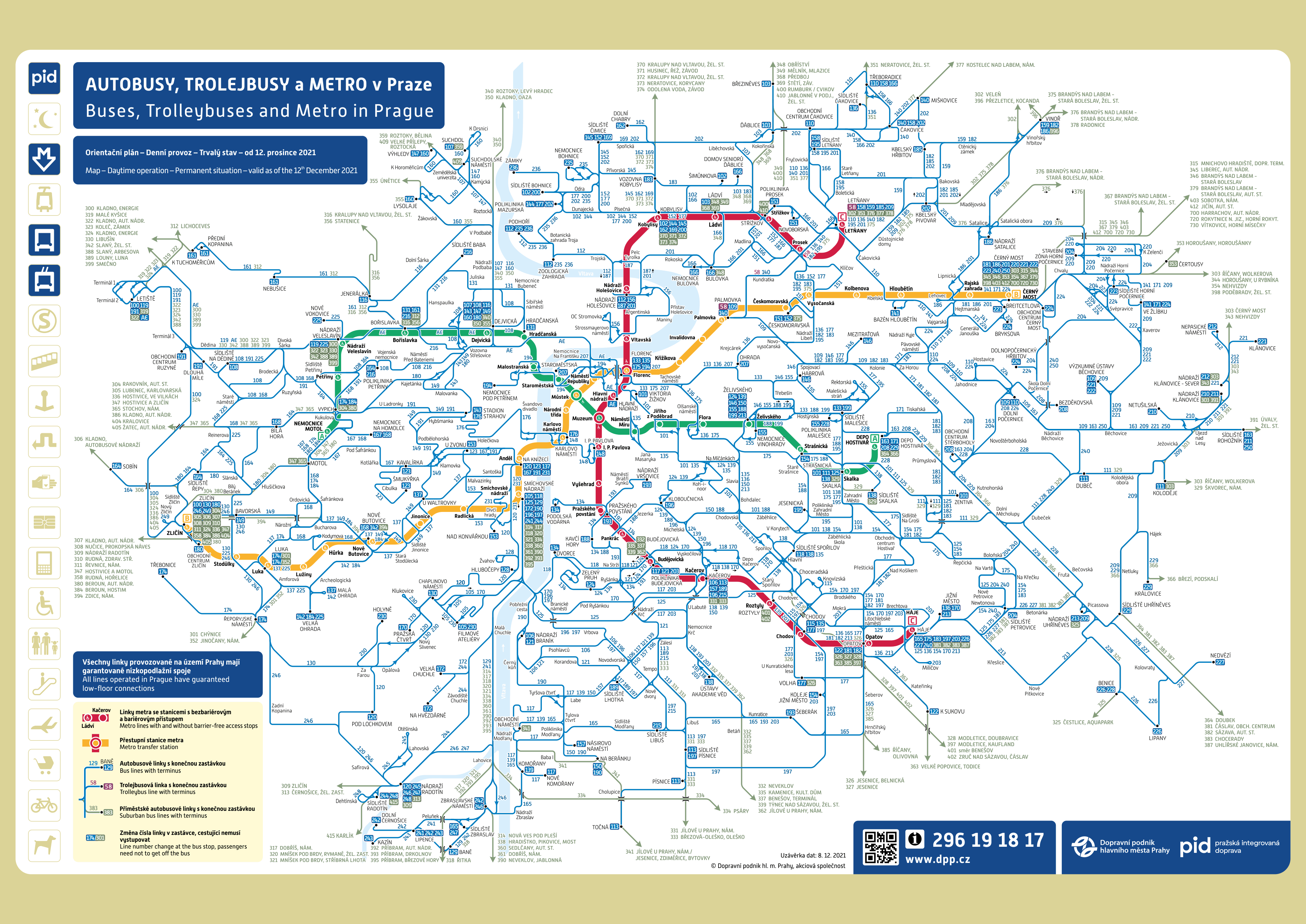 Map prague metro Prague Metro